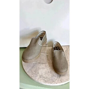 Unbranded‎ Mens Brown Solid Canvas Slip On Loafer Shoes Size 7.5
